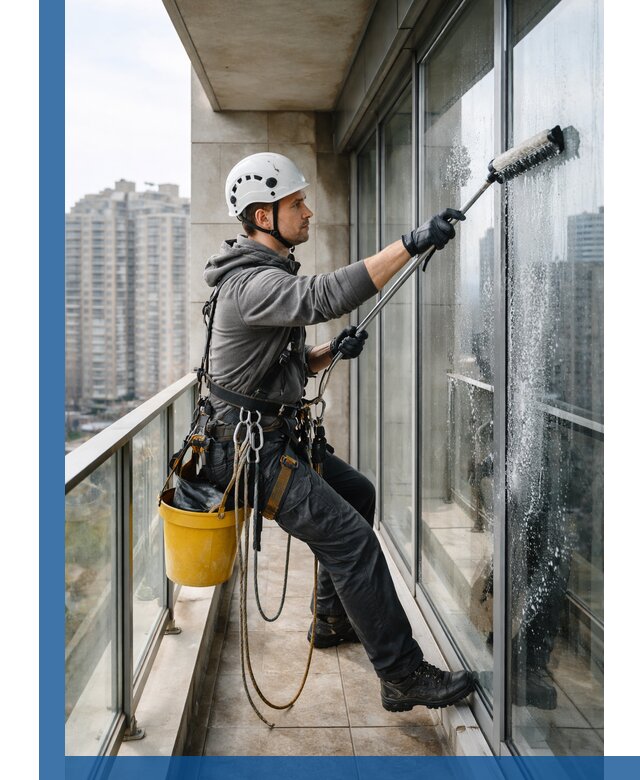 Профессиональная мойка балконного остекления в Наро-Фоминске