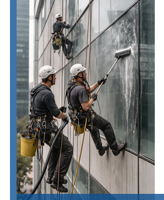 Профессиональная высотная мойка фасадов зданий в Наро-Фоминске
