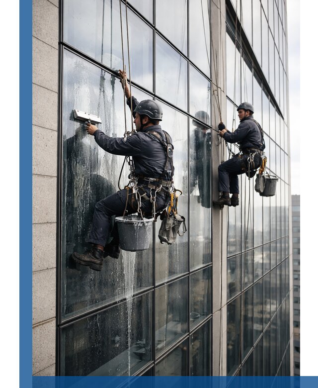 Профессиональная мойка стеклянных фасадов зданий в Наро-Фоминске