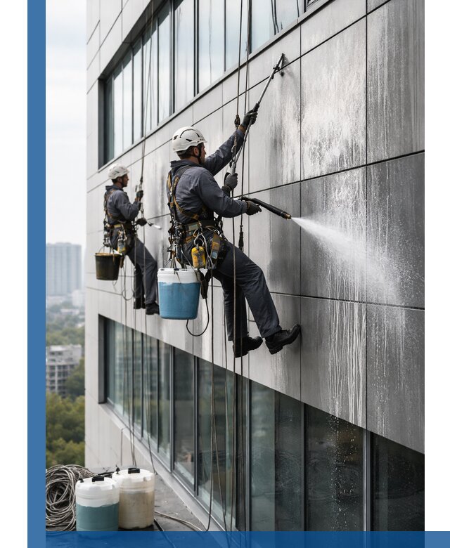 Профессиональная мойка вентилируемых фасадов в Наро-Фоминске