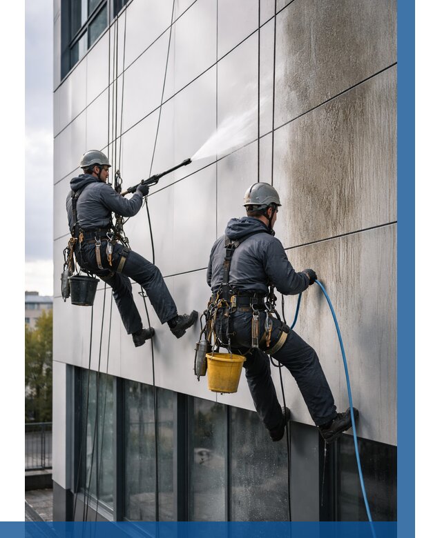 Мойка фасада из композита в Наро-Фоминске по цене от 307 р. | ВЫСОТНИК-Нр-