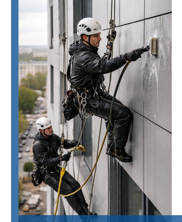 Профессиональная мойка фасада из композита в Наро-Фоминске