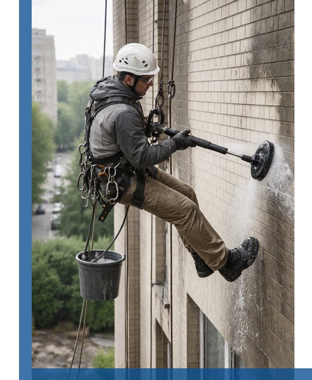 Очистка фасада от копоти в Наро-Фоминске профессионально и безопасно