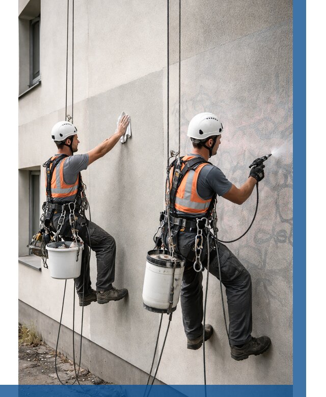 Антиграффити покрытие фасада в Наро-Фоминске от 615 р. | ВЫСОТНИК-Нр-