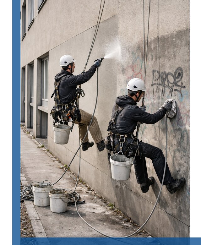 Антиграффити покрытие фасада с защитой от надписей в Наро-Фоминске