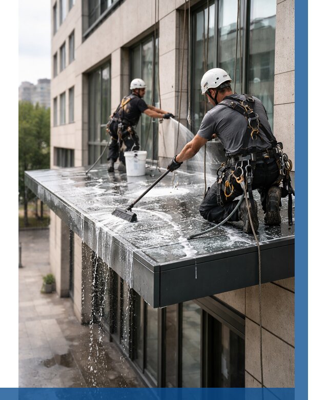 Мойка козырьков и навесов в Наро-Фоминске от 3586 р. | ВЫСОТНИК-Нр-