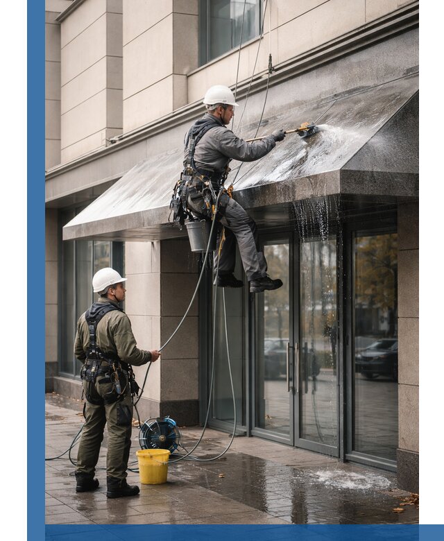 Профессиональная мойка козырьков и навесов в Наро-Фоминске