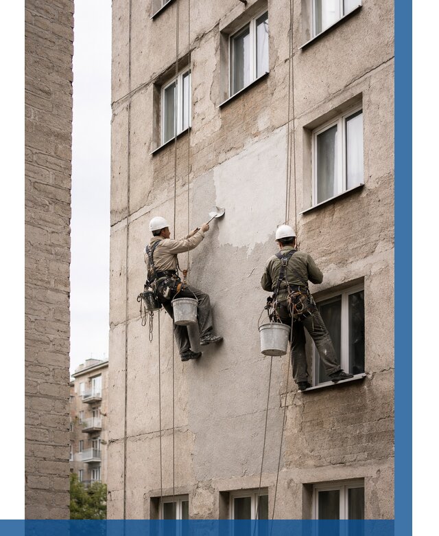 Косметический ремонт фасада в Наро-Фоминске от 1127 р. | ВЫСОТНИК-Нр-