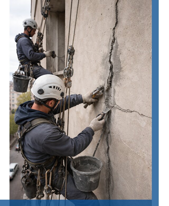 Заделка трещин на фасаде в Наро-Фоминске от 922 р. | ВЫСОТНИК-Нр-