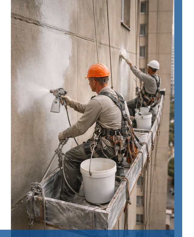 Грунтовка фасада на высоте в Наро-Фоминске от 123 р. | ВЫСОТНИК-Нр-