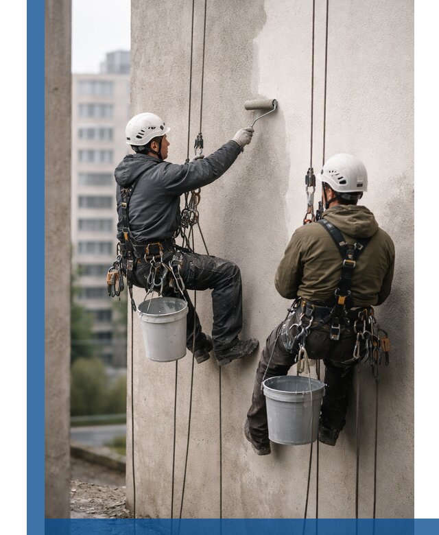 Покраска фасадов высотными альпинистами в Наро-Фоминске с гарантией