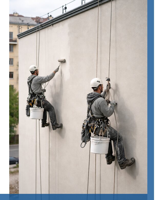 Покраска оштукатуренного фасада в Наро-Фоминске от 328 р. | ВЫСОТНИК-Нр-