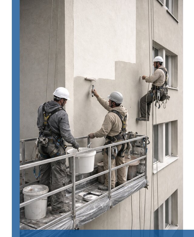 Покраска оштукатуренного фасада в Наро-Фоминске под ключ с гарантией