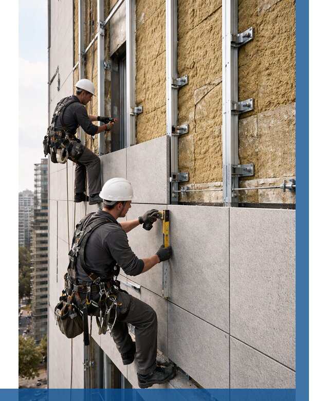 Монтаж вентилируемого фасада в Наро-Фоминске от 3586 р. | ВЫСОТНИК-Нр-