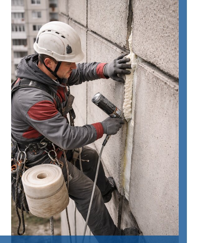 Утепление межпанельных швов в Наро-Фоминске от 717 р. | ВЫСОТНИК-Нр-