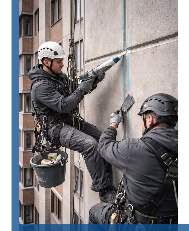 Вторичная герметизация швов фасада и кровли в Наро-Фоминске