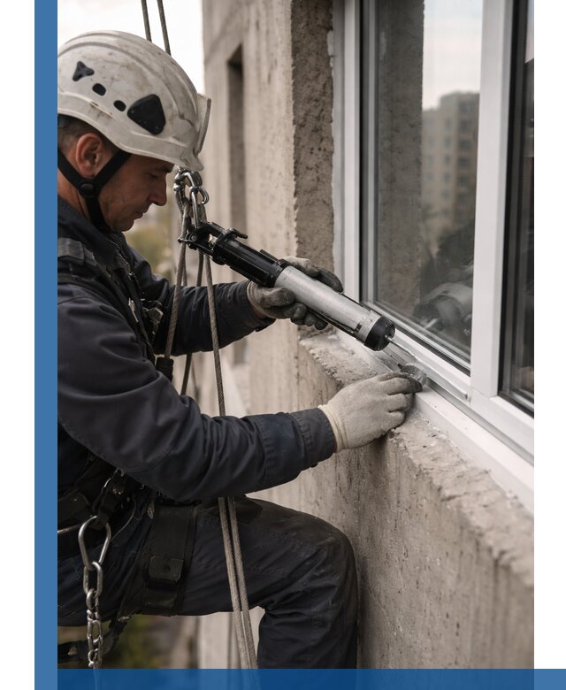 Герметизация оконных швов снаружи в Наро-Фоминске профессионально