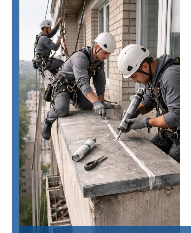 Герметизация балконного козырька в Наро-Фоминске профессионально