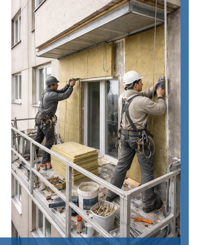 Утепление балкона снаружи в Наро-Фоминске от 1639 р. под ключ ВЫСОТНИК-Нр-