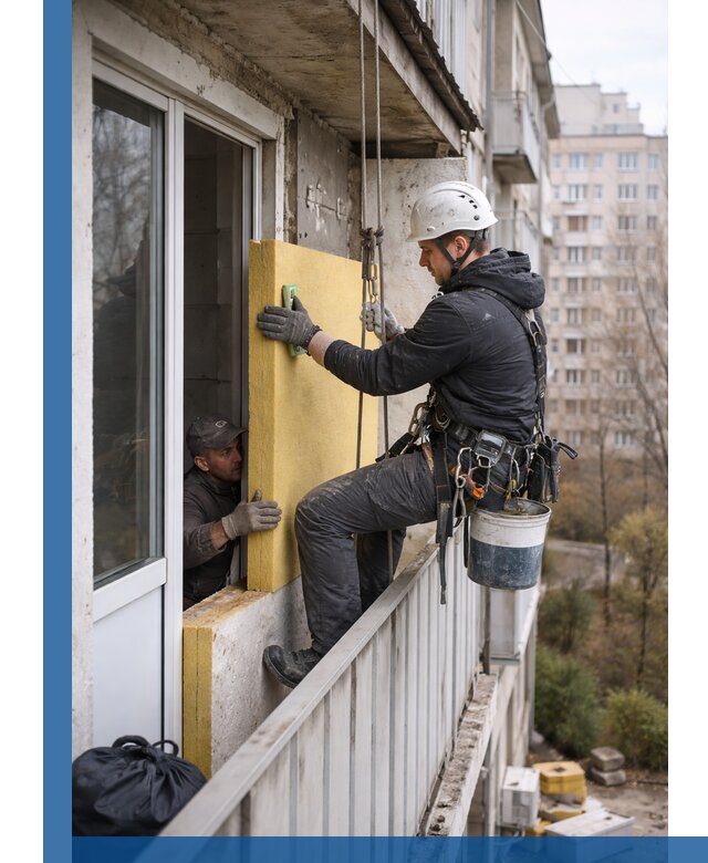 Профессиональное утепление балкона снаружи в Наро-Фоминске под ключ