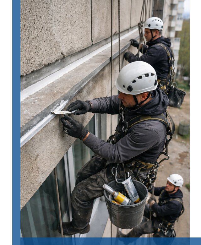 Герметизация примыкания балкона в Наро-Фоминске под ключ с гарантией