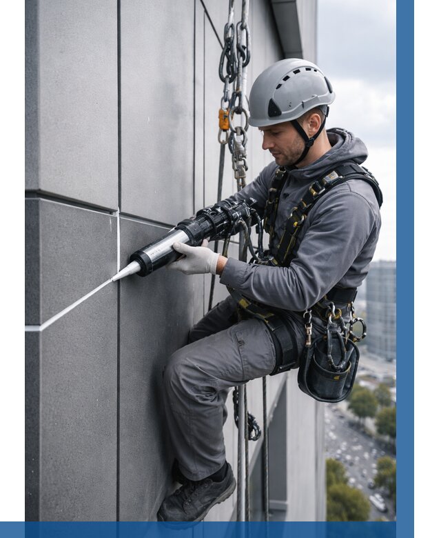 Герметизация стыков фасадных панелей в Наро-Фоминске от 6659 р.| ВЫСОТНИК-Нр-