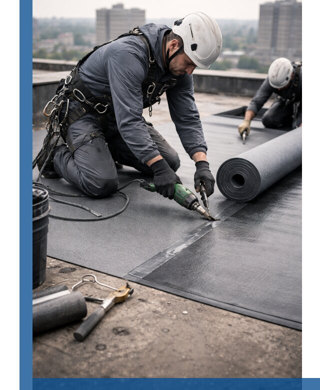 Ремонт мягкой кровли в Наро-Фоминске с выездом промальпинистов