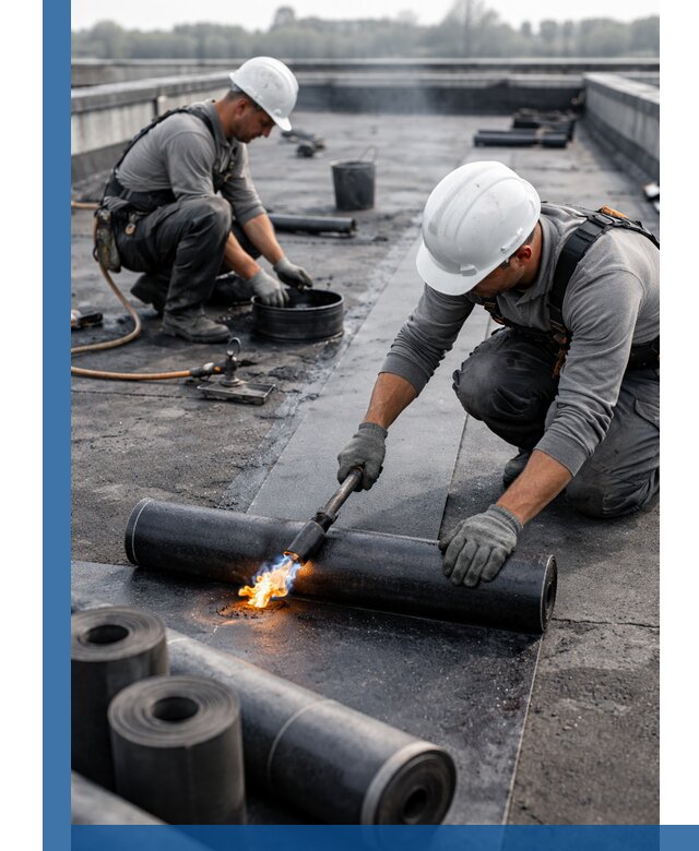 Ремонт рулонной кровли в Наро-Фоминске герметизация и восстановление