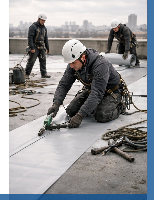 Ремонт мембранной кровли в Наро-Фоминске от 1844 р./м2 | ВЫСОТНИК-Нр-