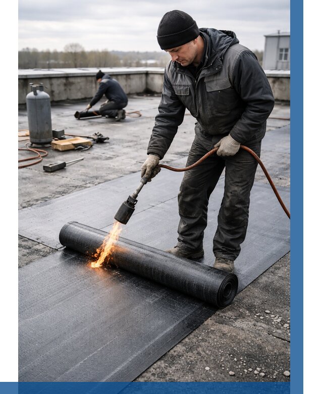 Ремонт наплавляемой кровли в Наро-Фоминске от 717 р. | ВЫСОТНИК-Нр-