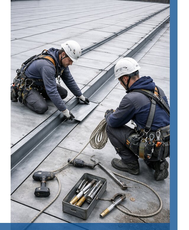 Ремонт фальцевой кровли в Наро-Фоминске от 717 р. | ВЫСОТНИК-Нр-