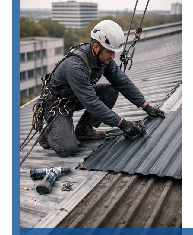 Ремонт профнастила на кровле в Наро-Фоминске, работы под ключ