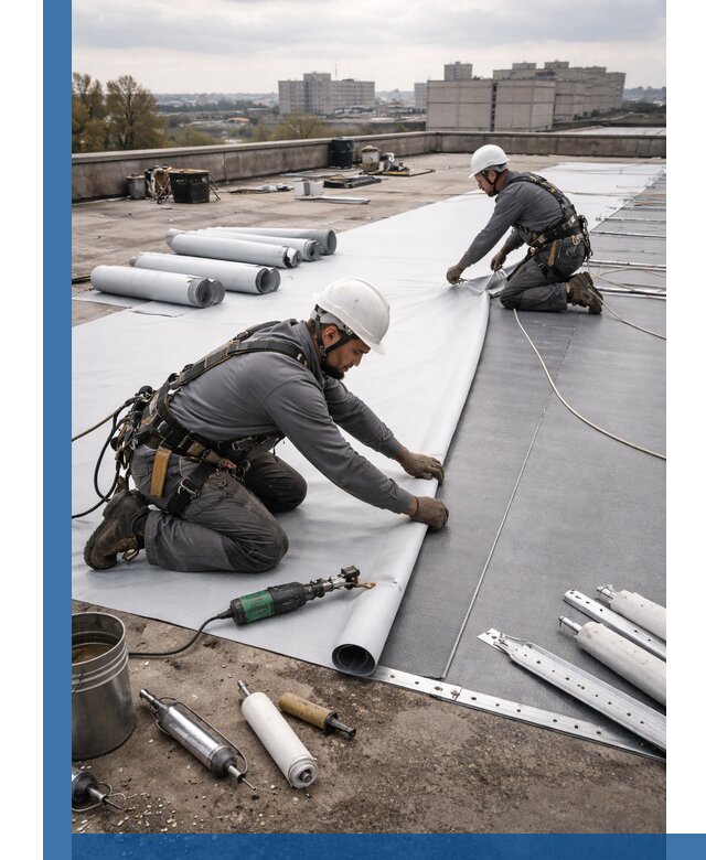 Монтаж мембранной кровли в Наро-Фоминске для промышленных зданий