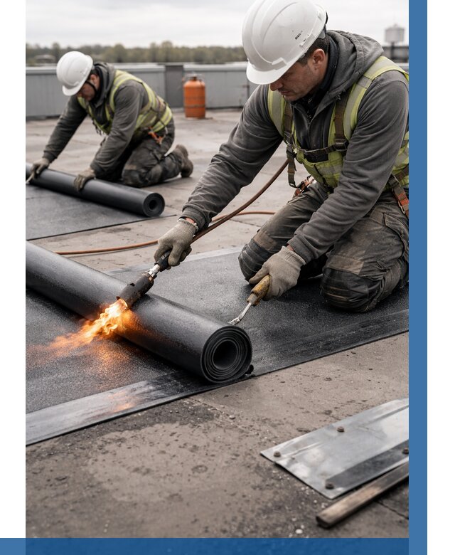 Монтаж наплавляемой кровли в Наро-Фоминске от 871 р. — ВЫСОТНИК-Нр-