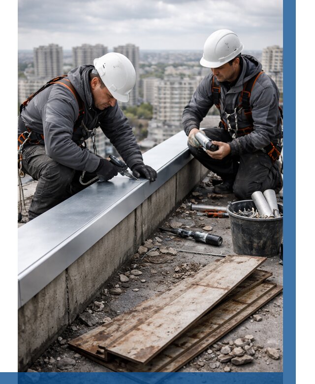 Замена парапетных крышек под ключ в Наро-Фоминске от 1229 р. | ВЫСОТНИК-Нр-