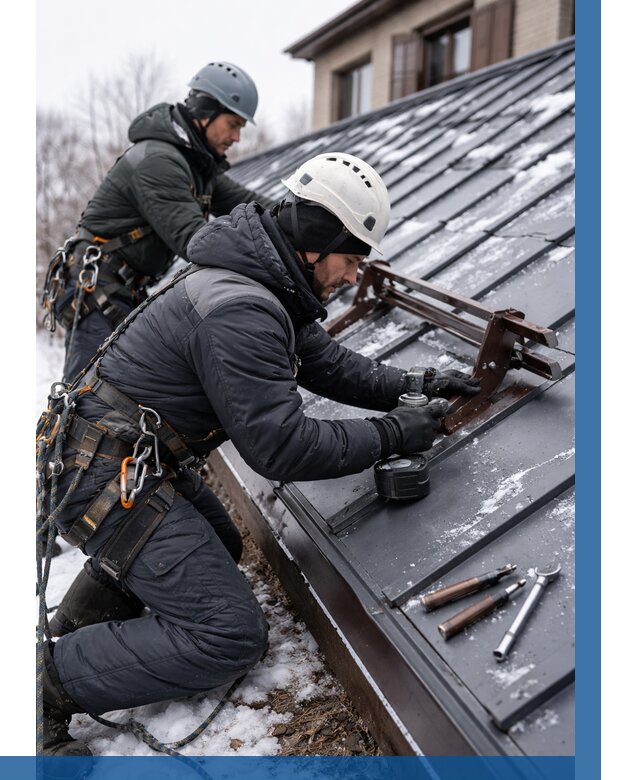 Монтаж снегозадержателей в Наро-Фоминске от 461 р. | ВЫСОТНИК-Нр-