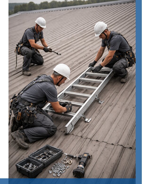 Монтаж кровельной лестницы в Наро-Фоминске от 4610 р. | ВЫСОТНИК-Нр-