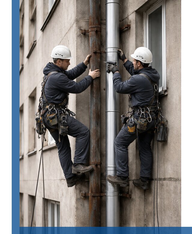 Замена водосточных труб в Наро-Фоминске: монтаж и демонтаж под ключ
