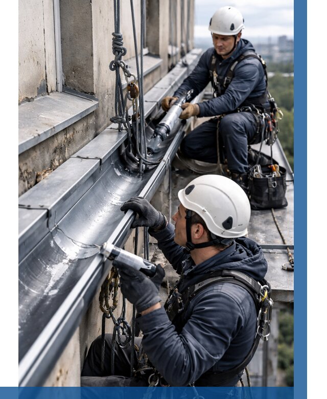 Ремонт водосточных желобов в Наро-Фоминске от 6659 р. | ВЫСОТНИК-Нр-