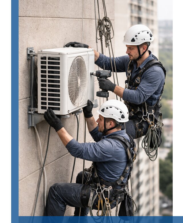 Монтаж внешнего блока кондиционера в Наро-Фоминске установка и крепление