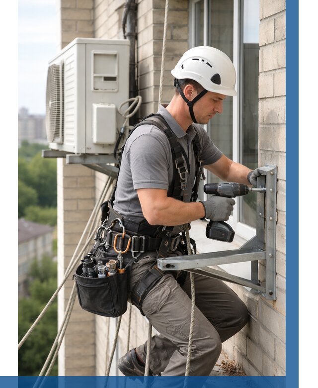 Установка кронштейнов кондиционера в Наро-Фоминске от 3586 р. | ВЫСОТНИК-Нр-