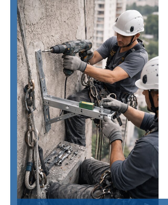 Установка кронштейнов кондиционера и крепежа в Наро-Фоминске