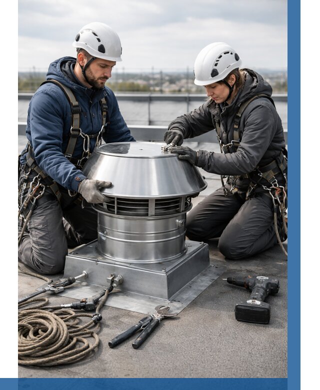 Установка дефлекторов на кровле в Наро-Фоминске от 4610 р. | ВЫСОТНИК-Нр-