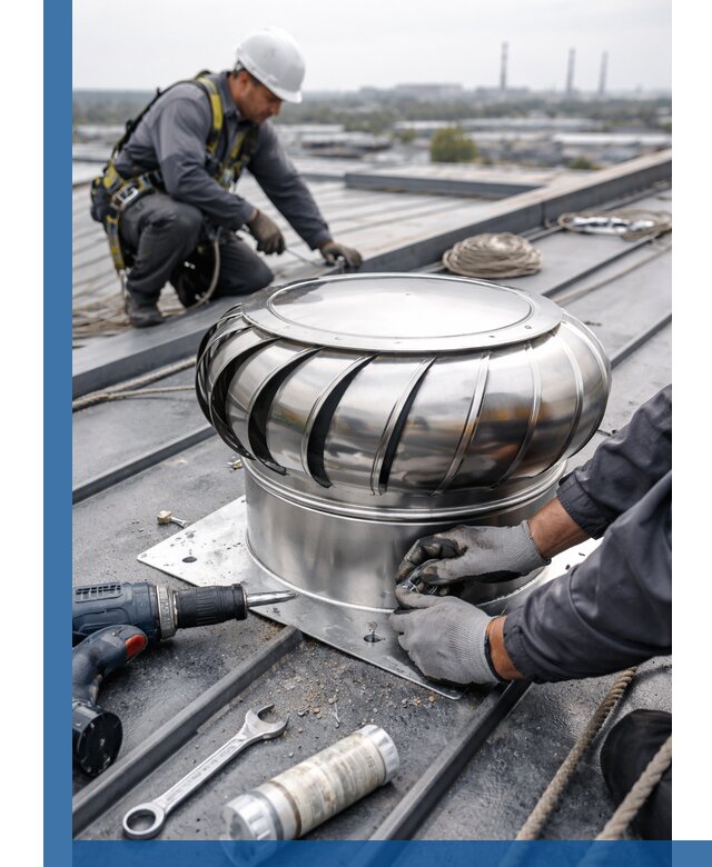 Установка дефлекторов на кровле в Наро-Фоминске профессионально