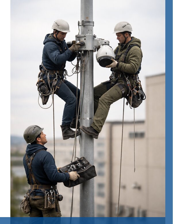 Установка видеокамер на мачте в Наро-Фоминске от 8708 р. | ВЫСОТНИК-Нр-