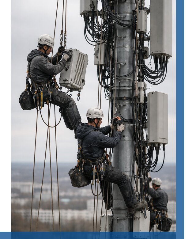 Монтаж оборудования связи на мачте в Наро-Фоминске от 7684 р. | ВЫСОТНИК-Нр-