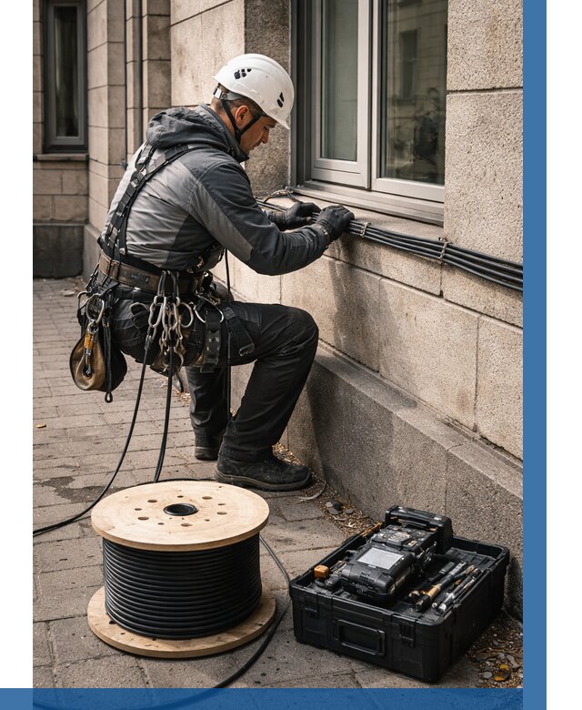 Прокладка оптоволоконного кабеля в Наро-Фоминске от 820 р. | ВЫСОТНИК-Нр-