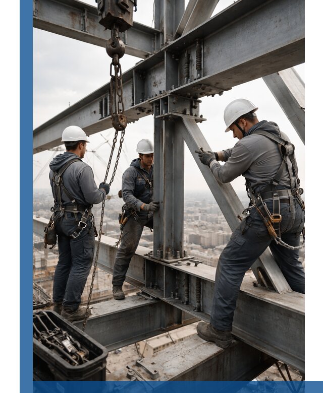 Профессиональный монтаж металлоконструкций на высоте в Наро-Фоминске