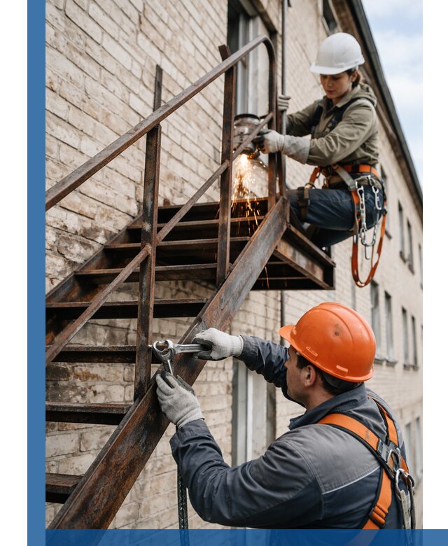 Ремонт и восстановление пожарных лестниц с выездом в Наро-Фоминске