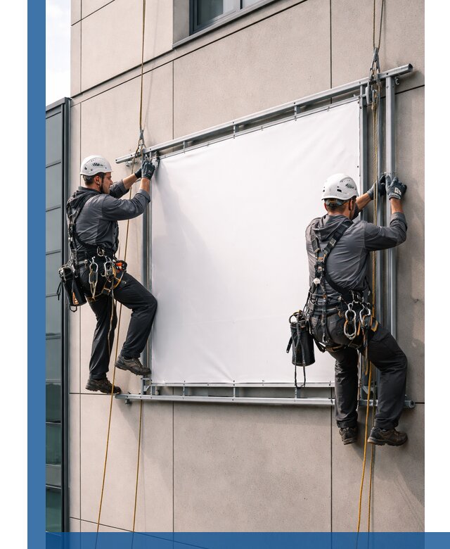 Монтаж наружной рекламной вывески в Наро-Фоминске под ключ